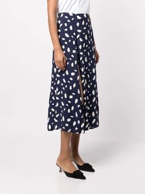 Reformation - Zoe Midi Skirt in Navy